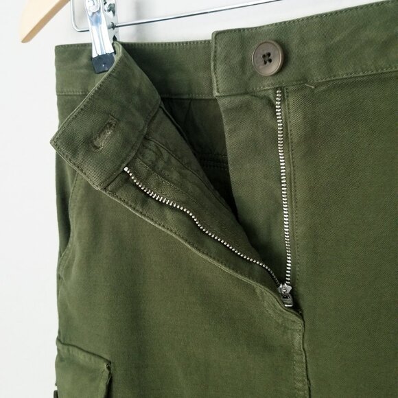 Aritzia Wilfred Free Havasu Cargo Skirt 2 Olive Army Green Mid Rise Pockets $110 - Picture 10 of 16